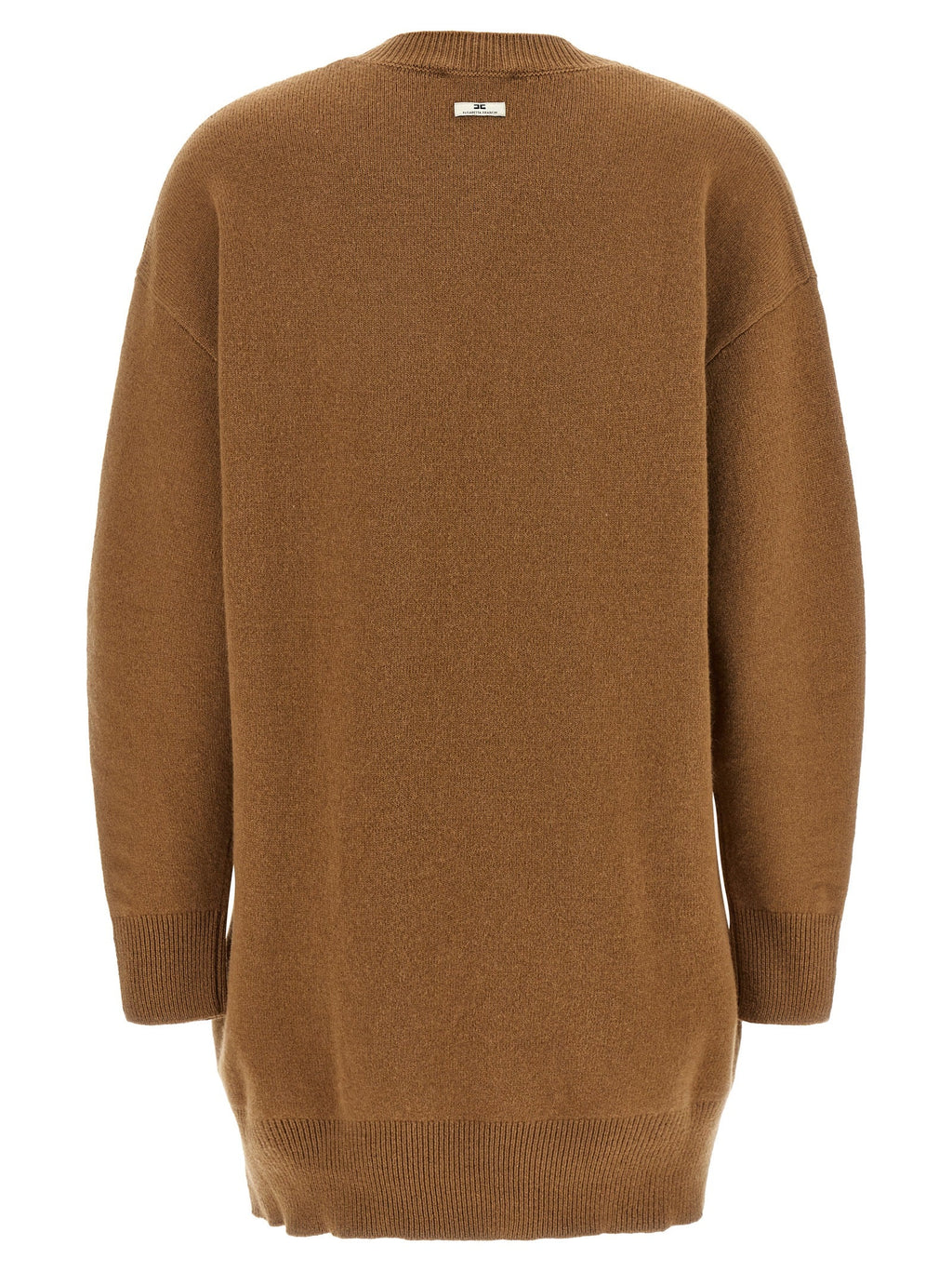 Elisabetta Franchi Brown Wool Short Dress