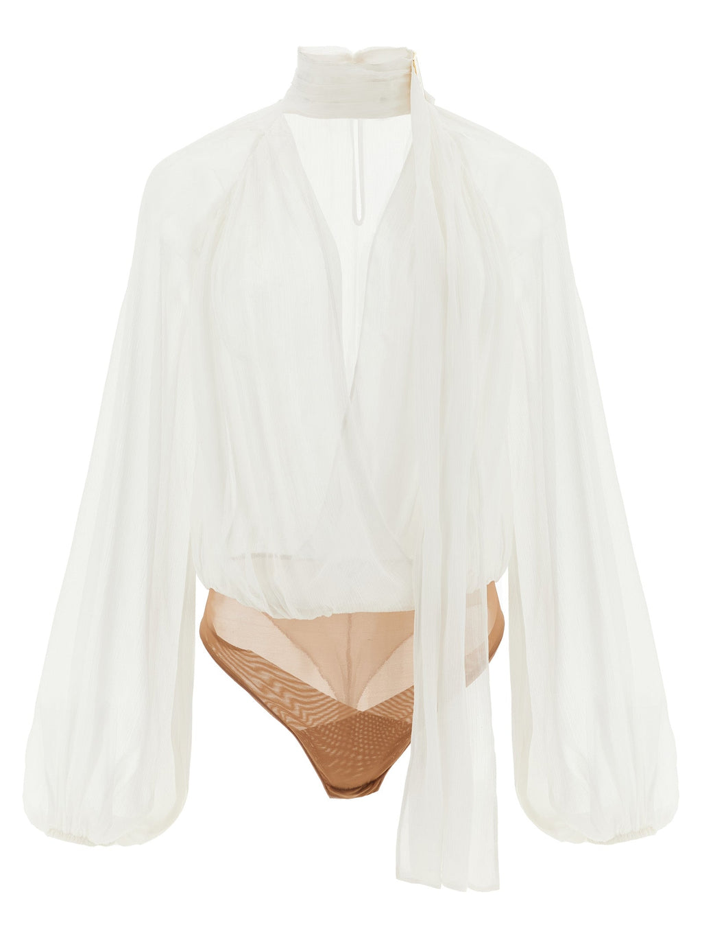 Elisabetta Franchi White Viscose Bodysuit