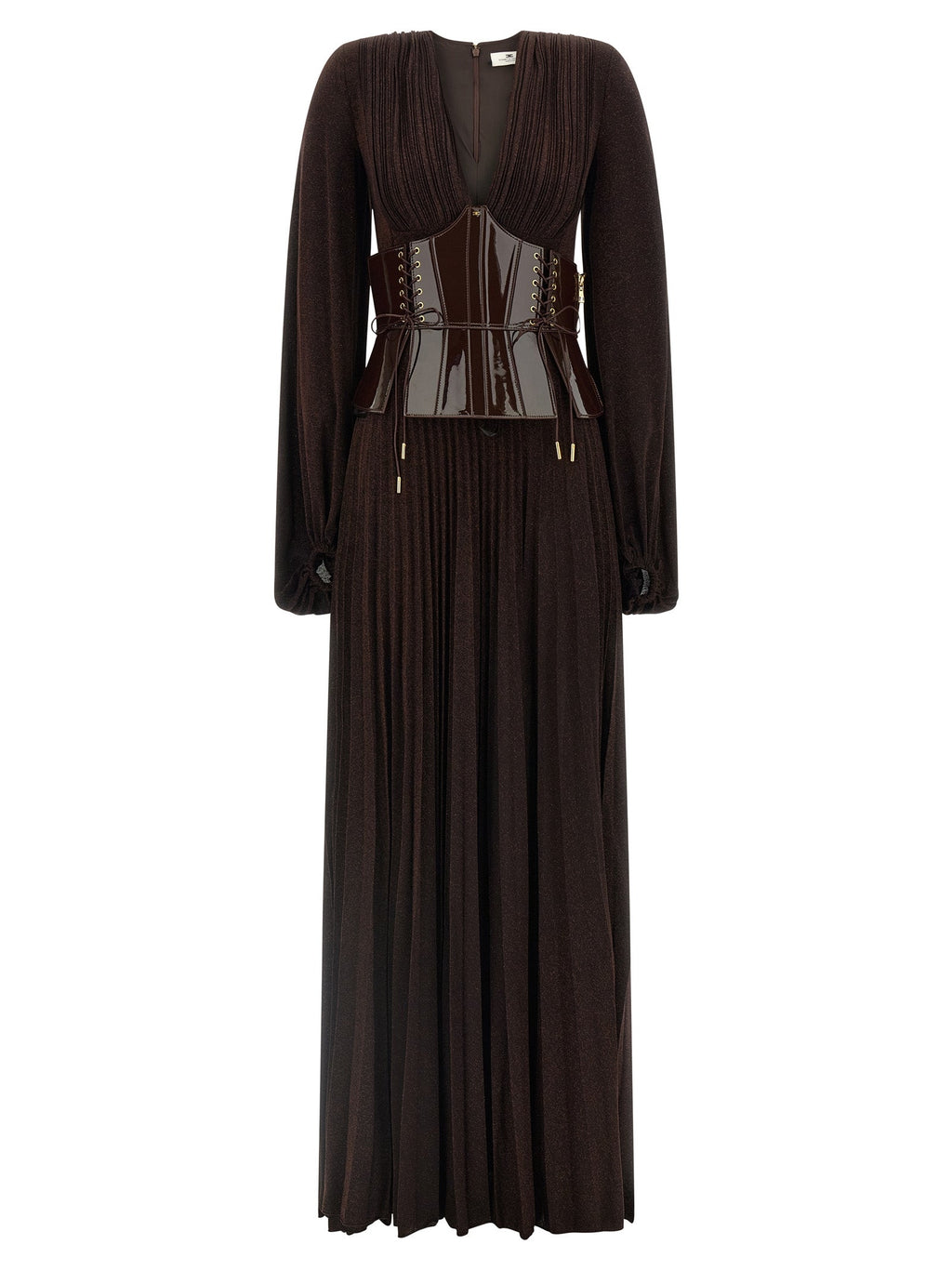 Elisabetta Franchi Brown Viscose Long Dress
