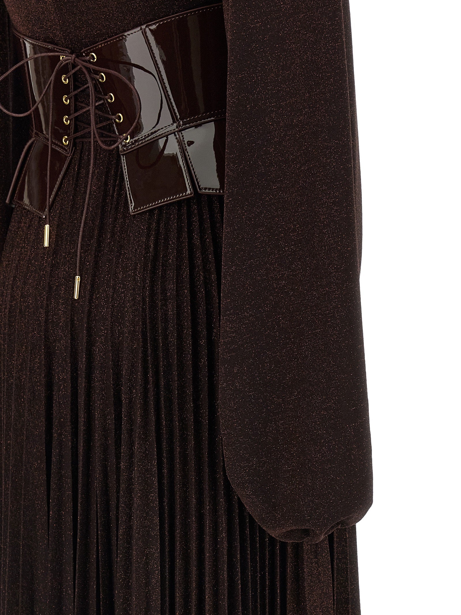 Elisabetta Franchi Brown Viscose Long Dress