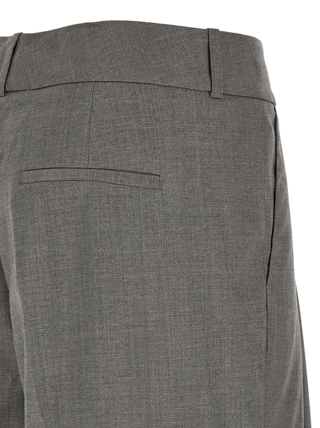 Peserico Gray Virgin Wool Casual Pants