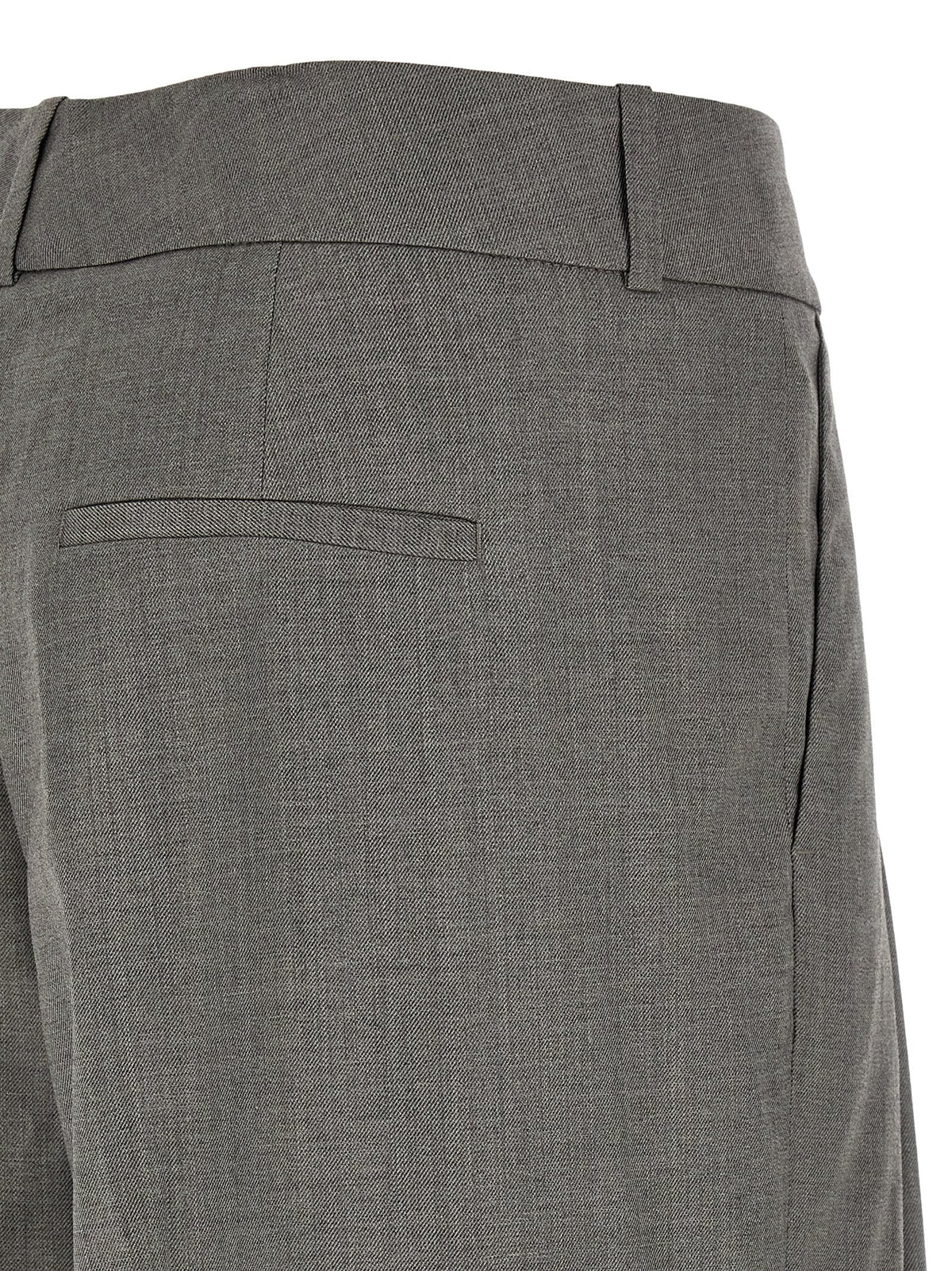 Peserico Gray Virgin Wool Casual Pants