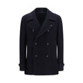 Tagliatore Blue Wool Oves Aries Coat