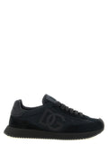 Dolce & Gabbana Black Leather Athletic Sneakers