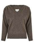 Maison Margiela Brown Virgin Wool Cardigan