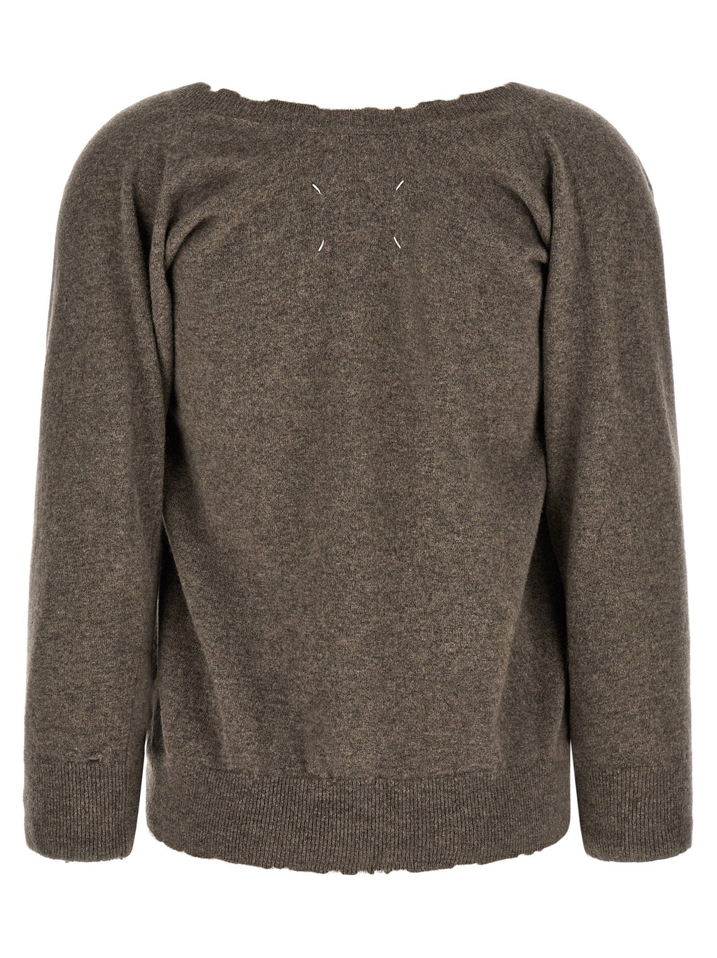 Maison Margiela Brown Virgin Wool Cardigan