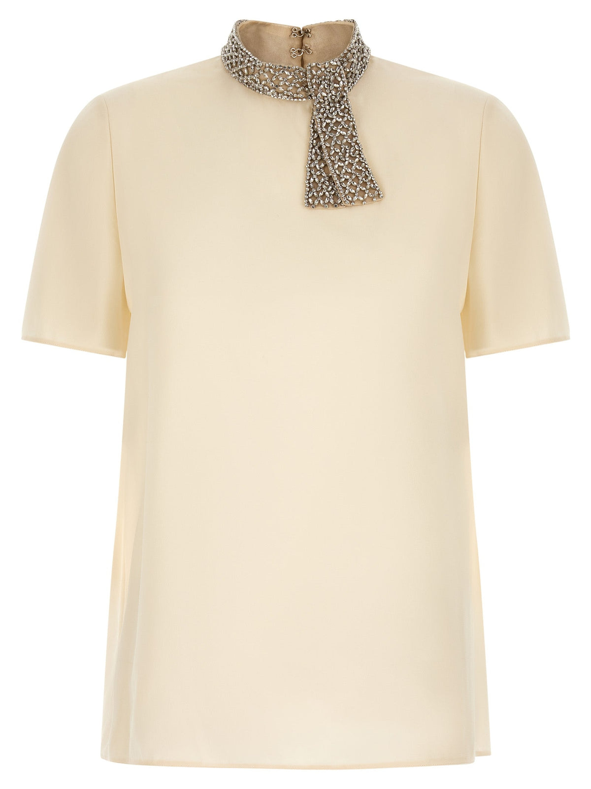 Valentino Garavani White Silk Tank Tops