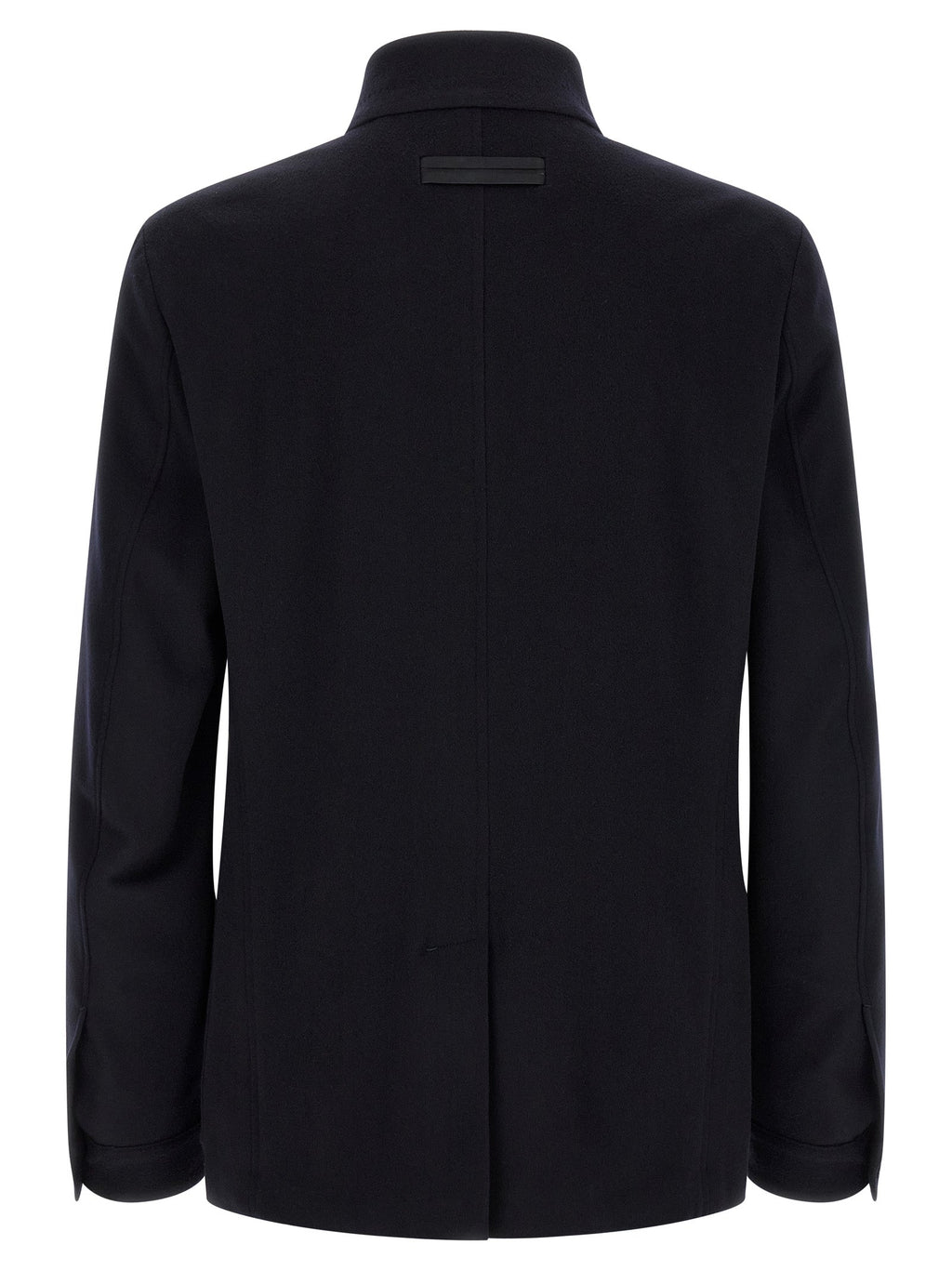 ZEGNA Blue Cashmere Full-Length Jacket