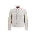 Brunello Cucinelli Beige Leather Leather Jacket
