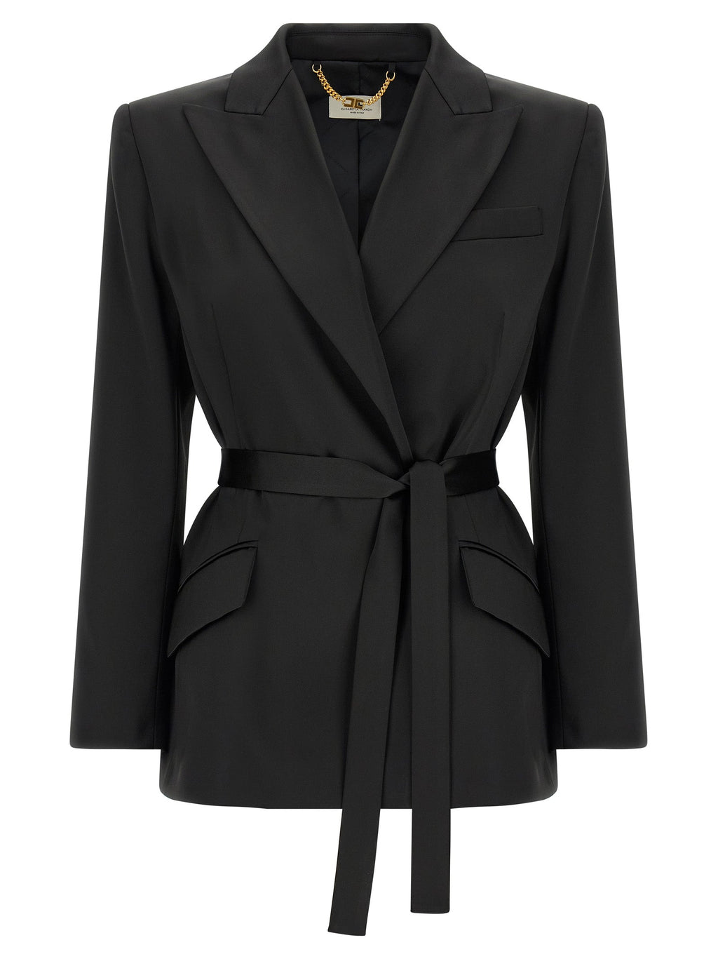 Elisabetta Franchi Black Polyester Blazer