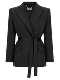 Elisabetta Franchi Black Polyester Blazer