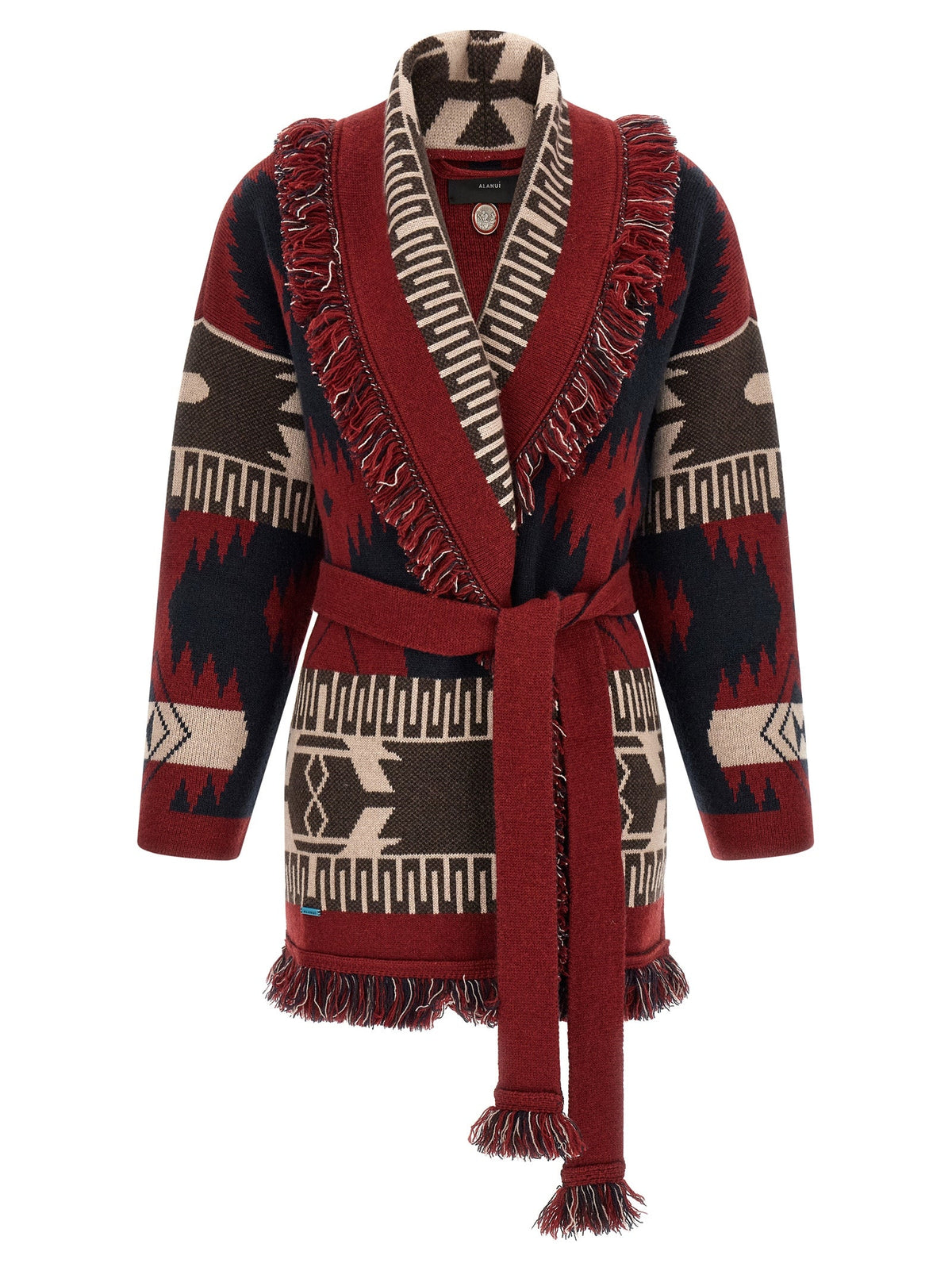 Alanui Red Cashmere Cardigan
