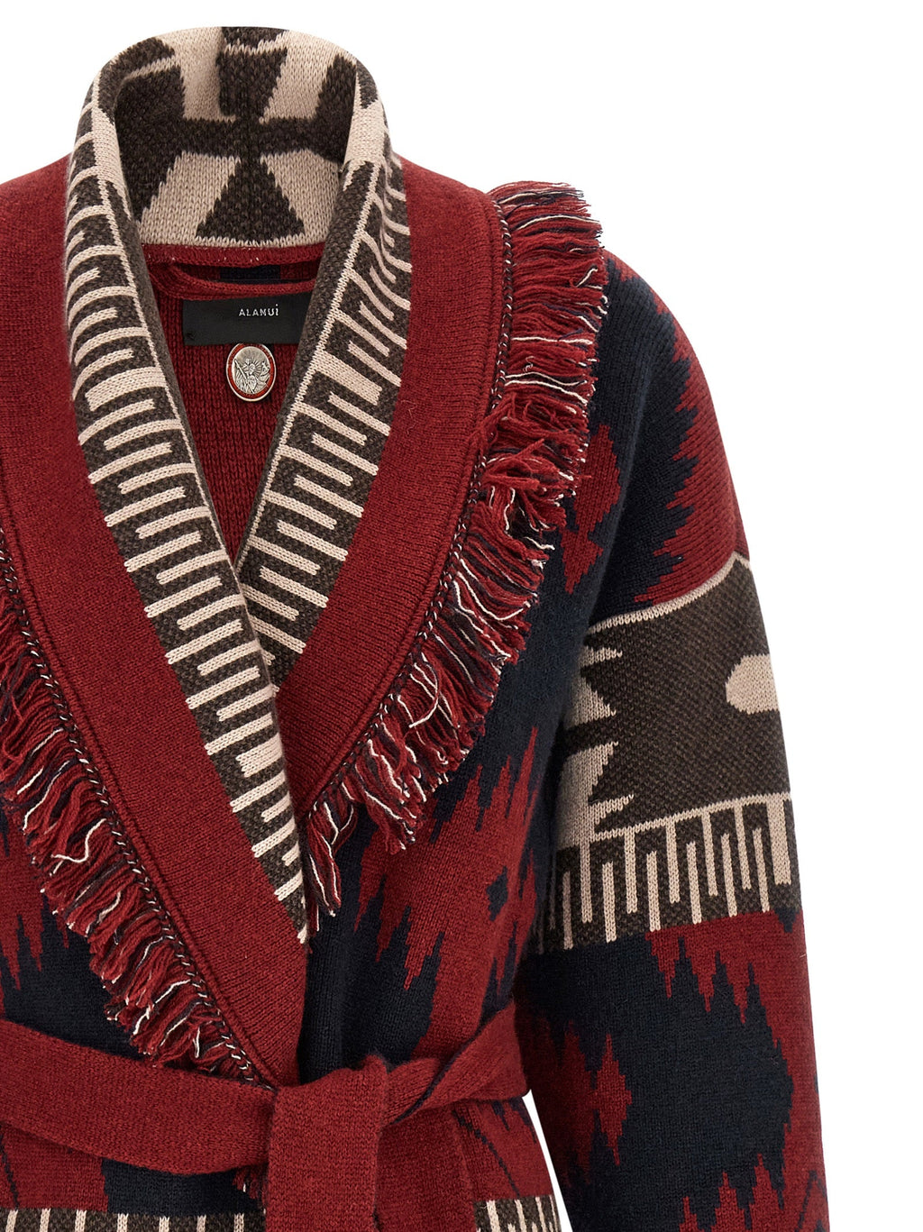 Alanui Red Cashmere Cardigan