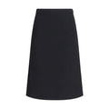 Fendi Black Wool Oves Aries Midi Skirt