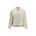 R13 Beige Cotton Pattern Shirt