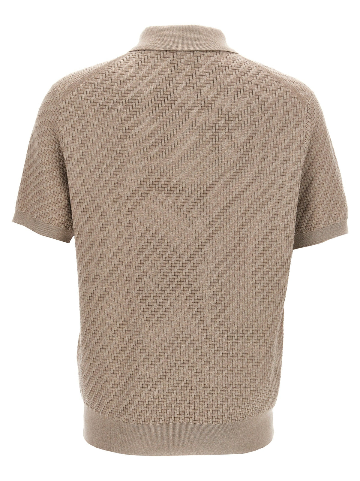 Brioni Beige Cotton Polo Shirt