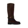 Valentino Garavani Brown Suede Leather Flat Boots