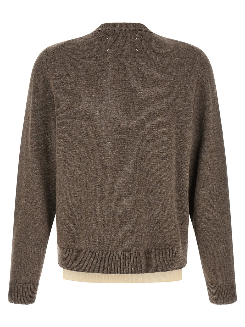 Maison Margiela Brown Virgin Wool Cardigan