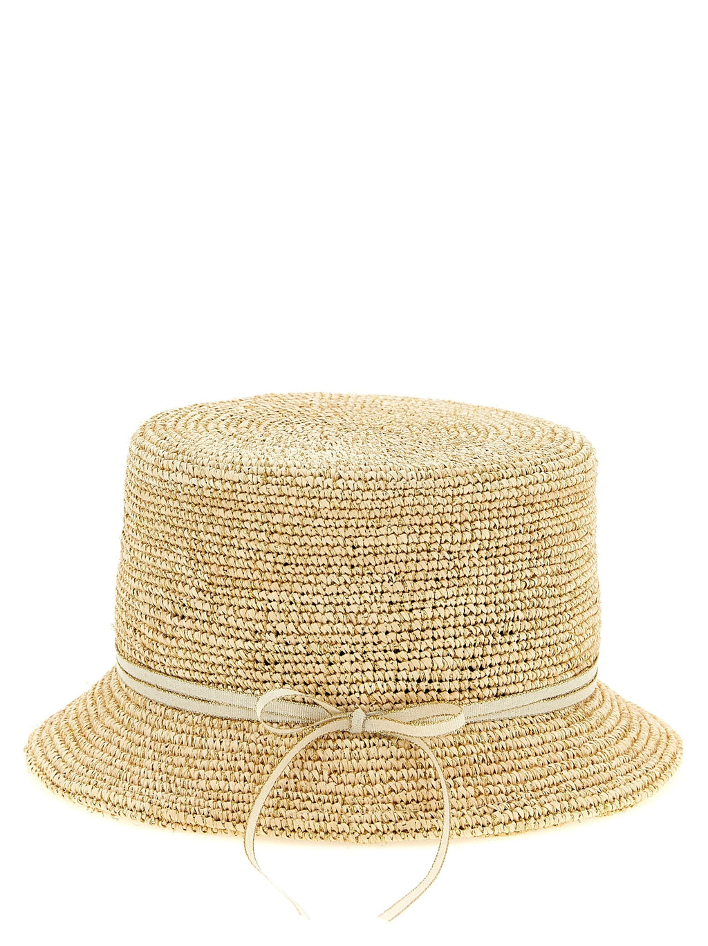 Maison Michel Beige Fabric Sunhat