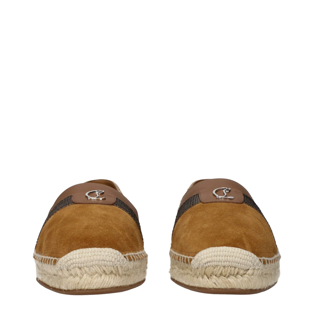 Christian Louboutin Brown Leather Espadrilles