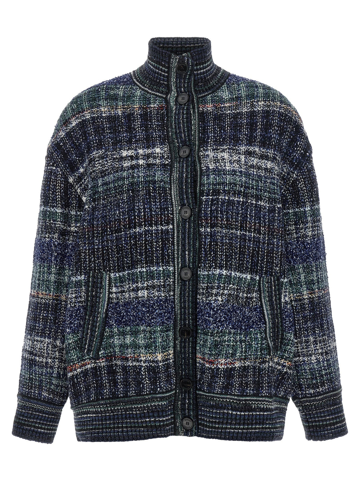 Missoni Blue Wool Cardigan