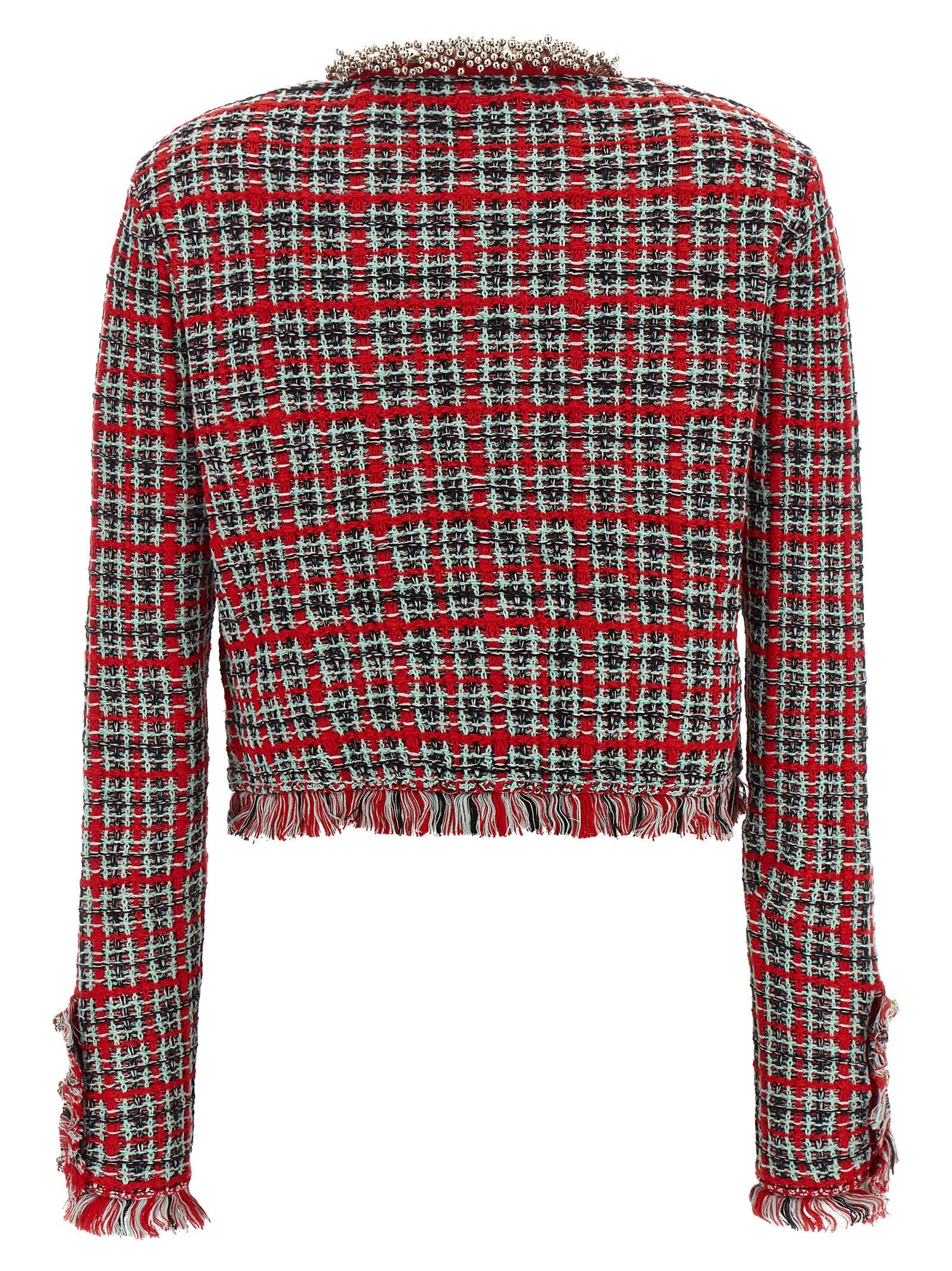 Self-Portrait Red Cotton Full-Length Jacket