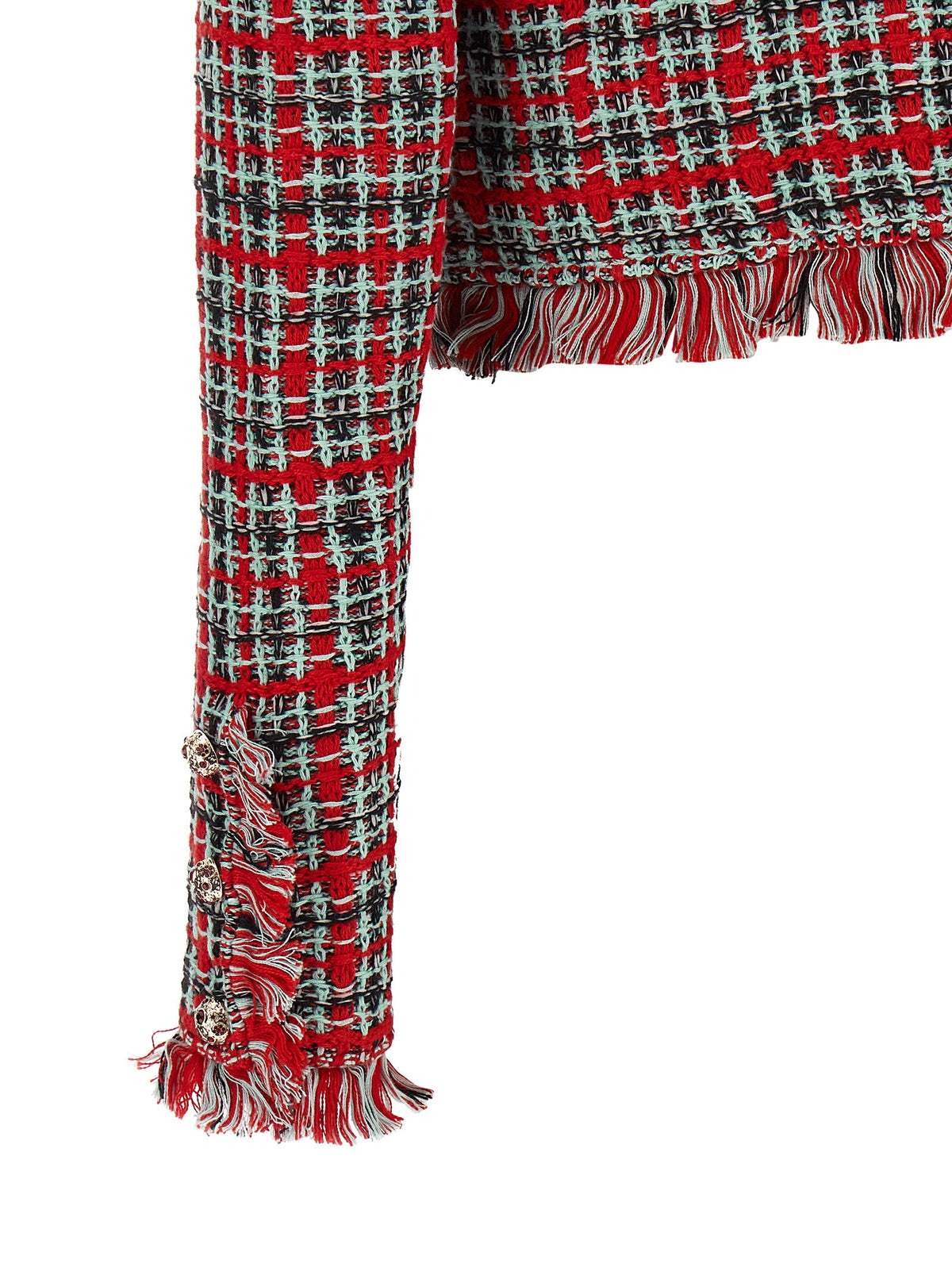 Self-Portrait Red Cotton Full-Length Jacket