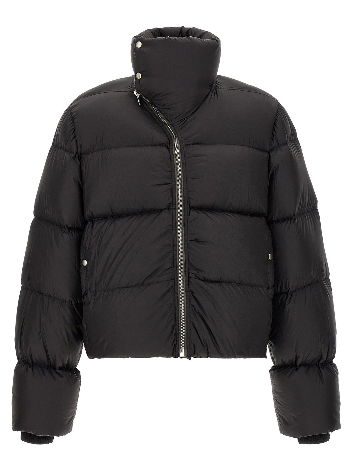 Rick Owens Black Nylon Full-Length Jacket