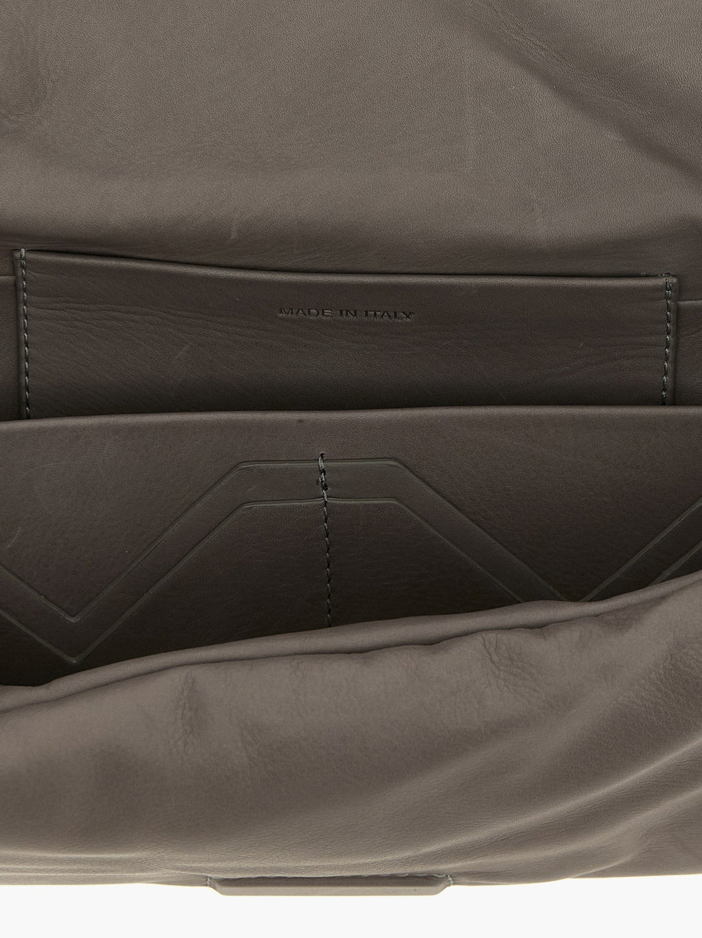 Rick Owens Gray Calfskin Clutch Bag