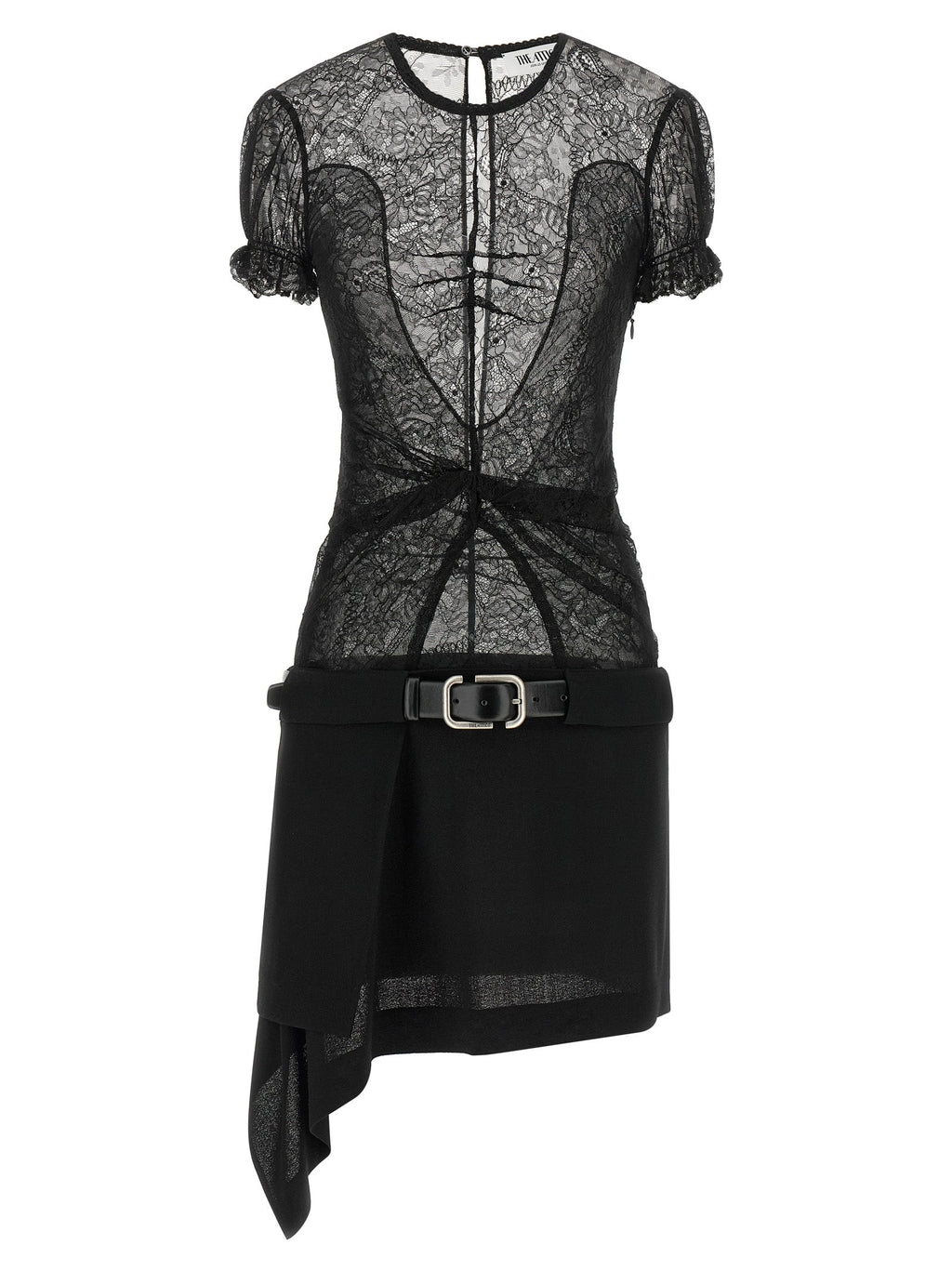 The Attico Black Polyamide Short Dress