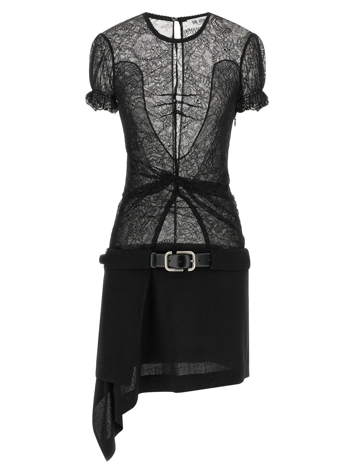 The Attico Black Polyamide Short Dress