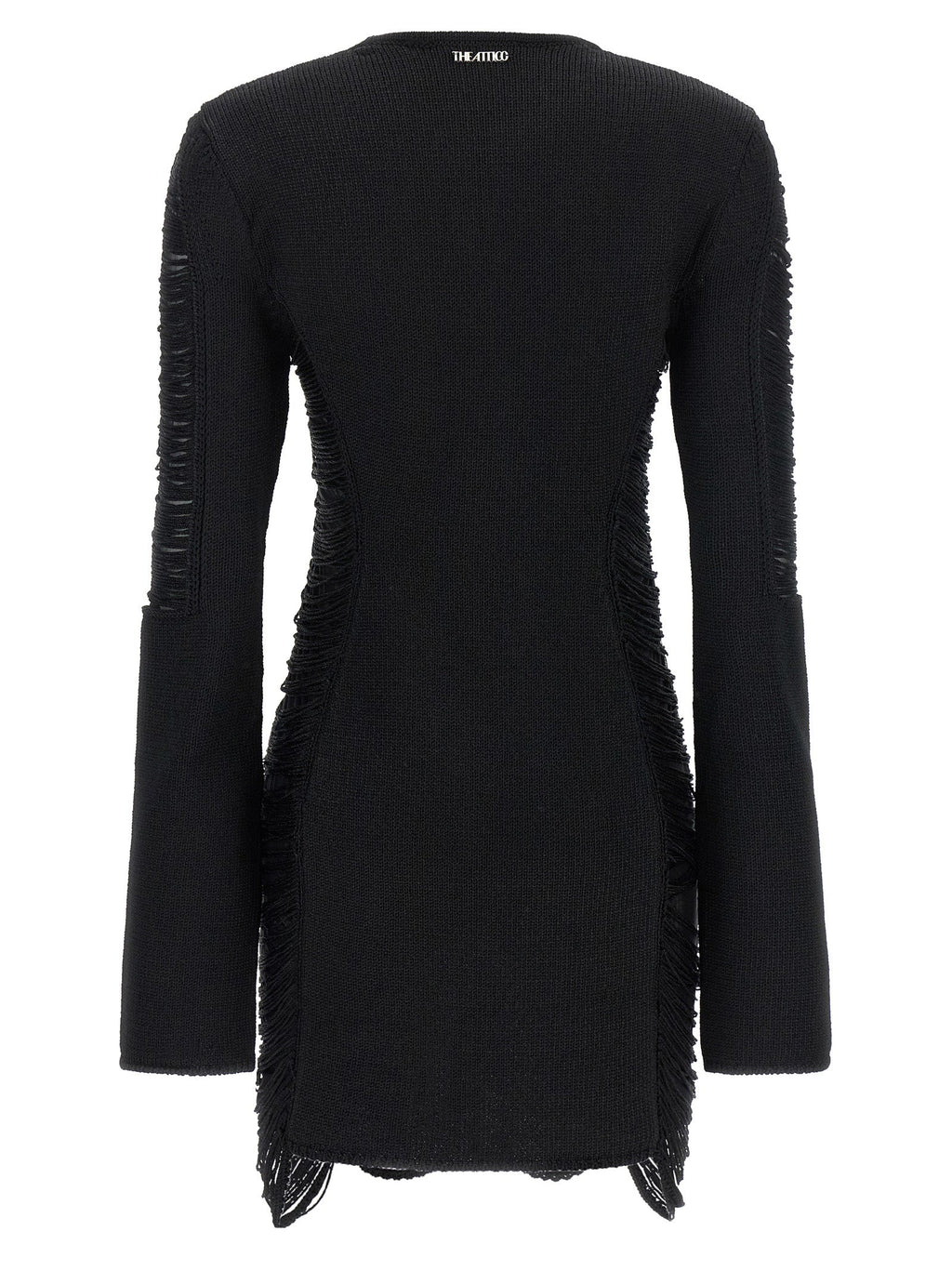 The Attico Black Viscose Short Dress