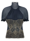 The Attico Blue Silk Tank Tops