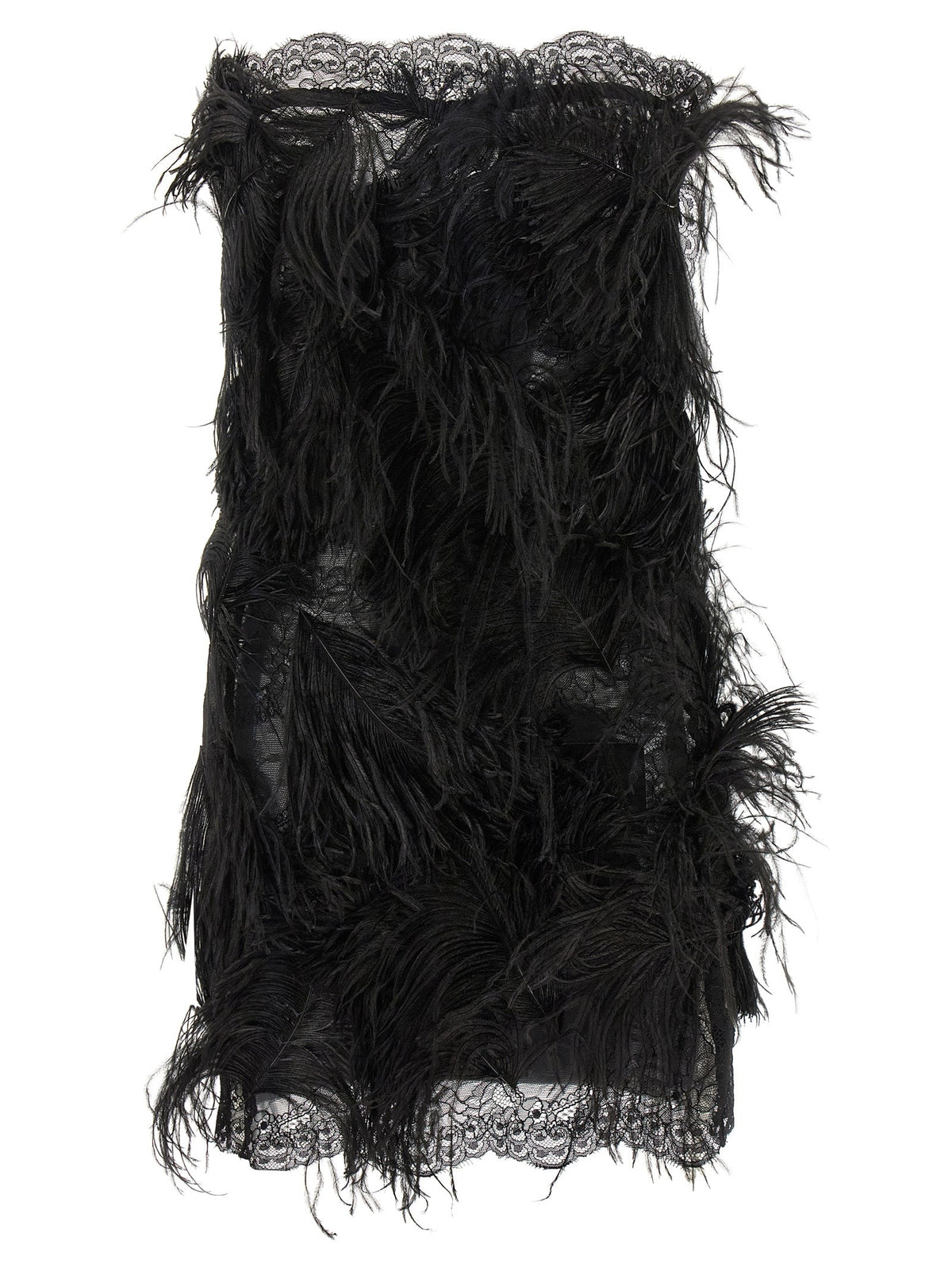 The Attico Black Polyamide Short Dress