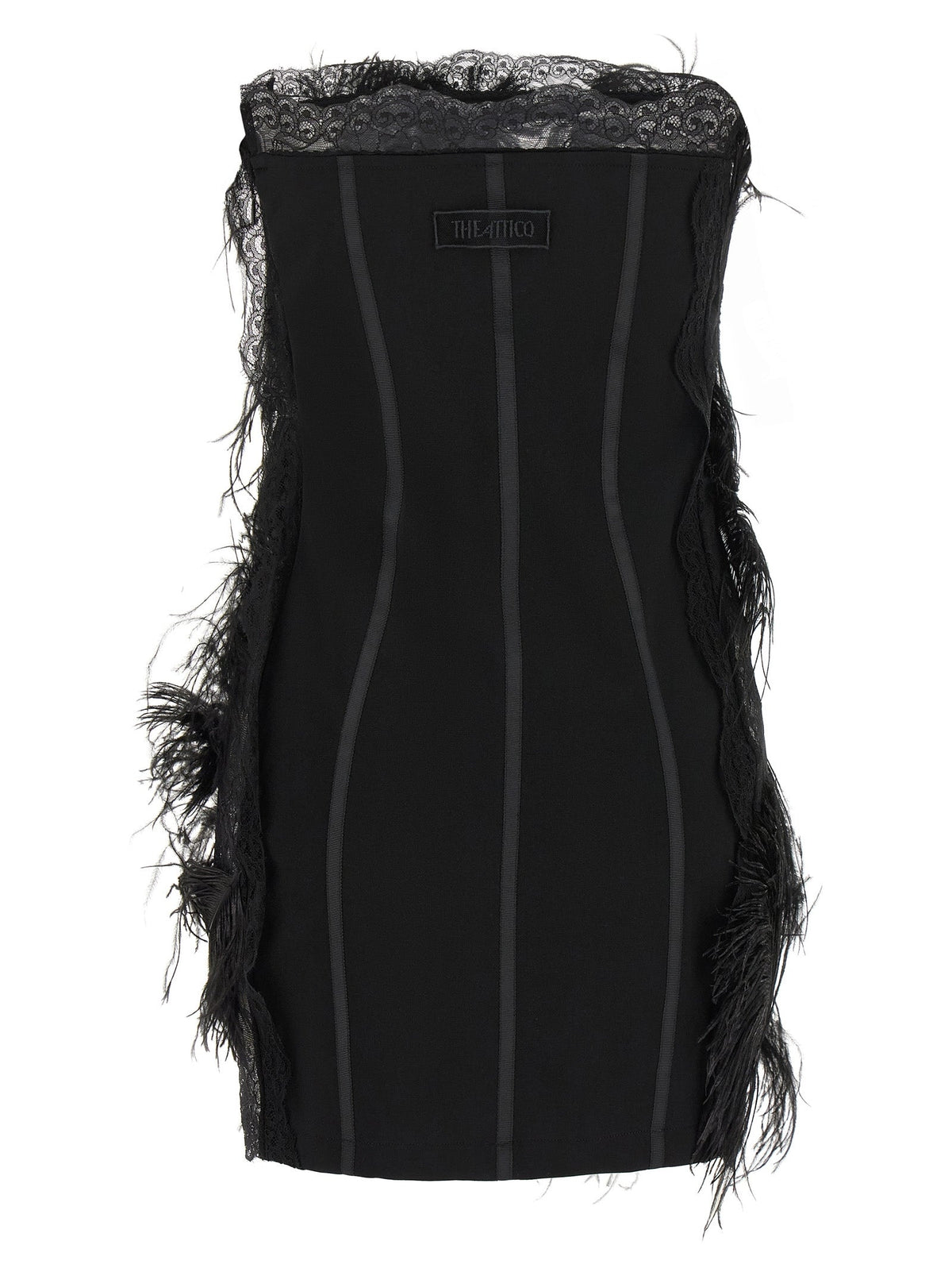 The Attico Black Polyamide Short Dress