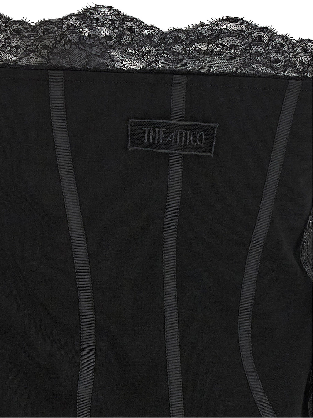 The Attico Black Polyamide Short Dress