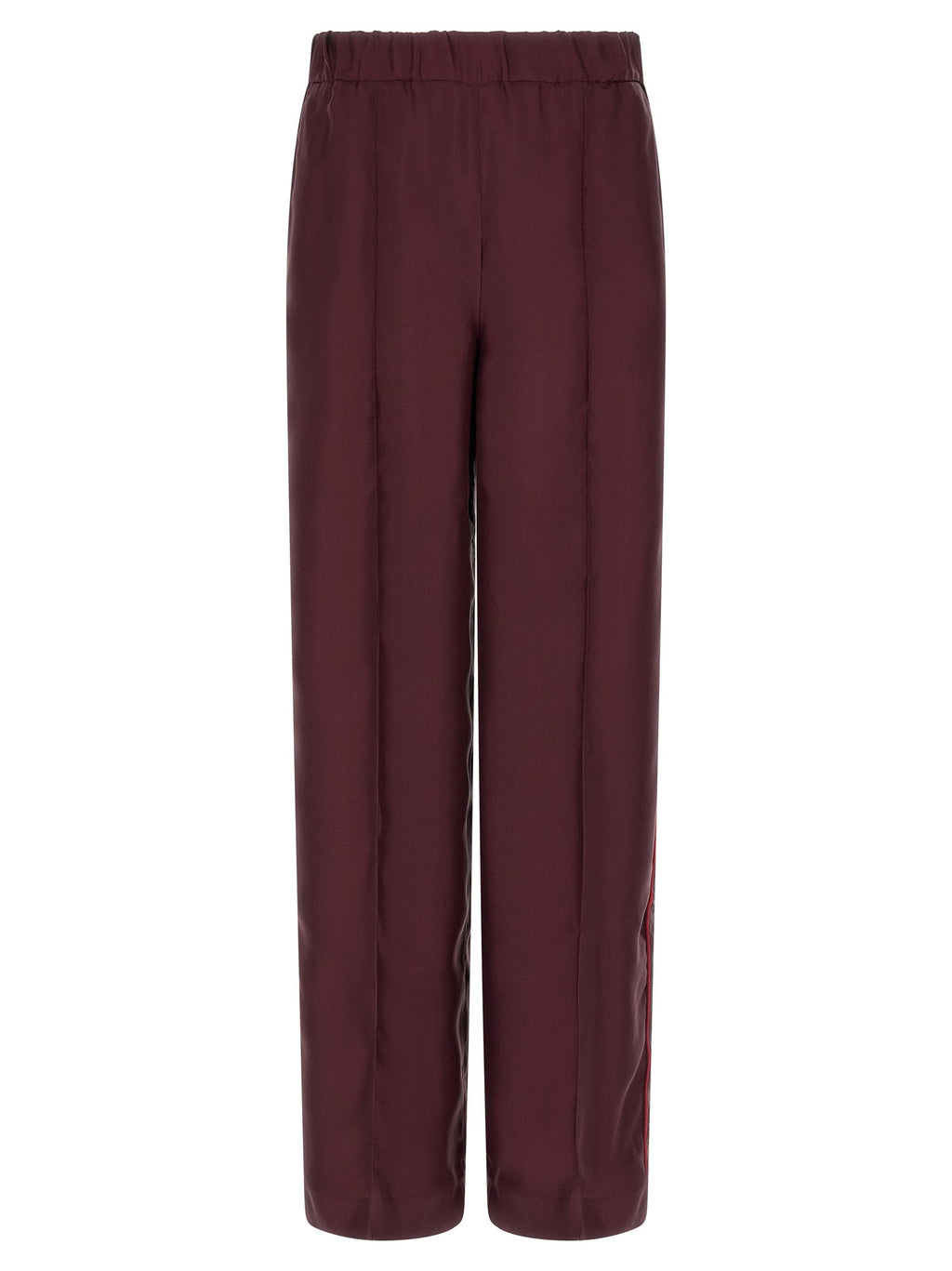 F.R.S. - FOR RESTLESS SLEEPERS Bordeaux Silk Casual Pants