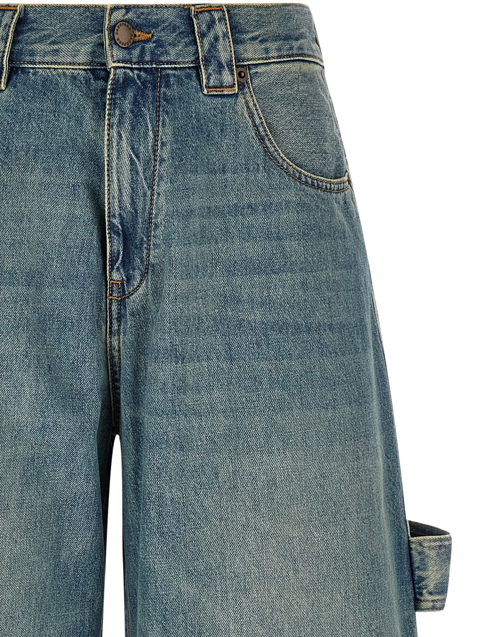 Darkpark Blue Cotton Relaxed Fit Jeans