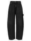 Darkpark Black Cotton Relaxed Fit Jeans