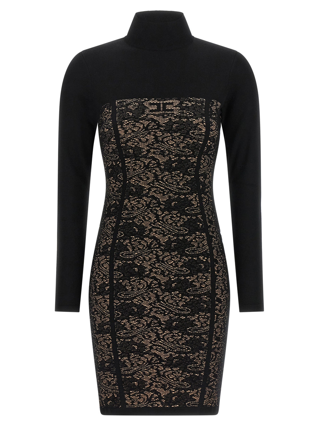 Elisabetta Franchi Black Viscose Short Dress