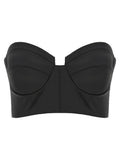 Elisabetta Franchi Black Polyester Tank Tops