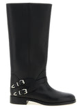 PINKO Black Cowhide Over The Knee