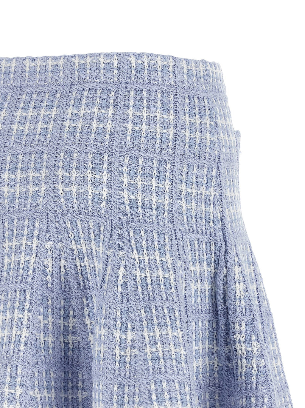 Self-Portrait Blue Cotton Long Skirt