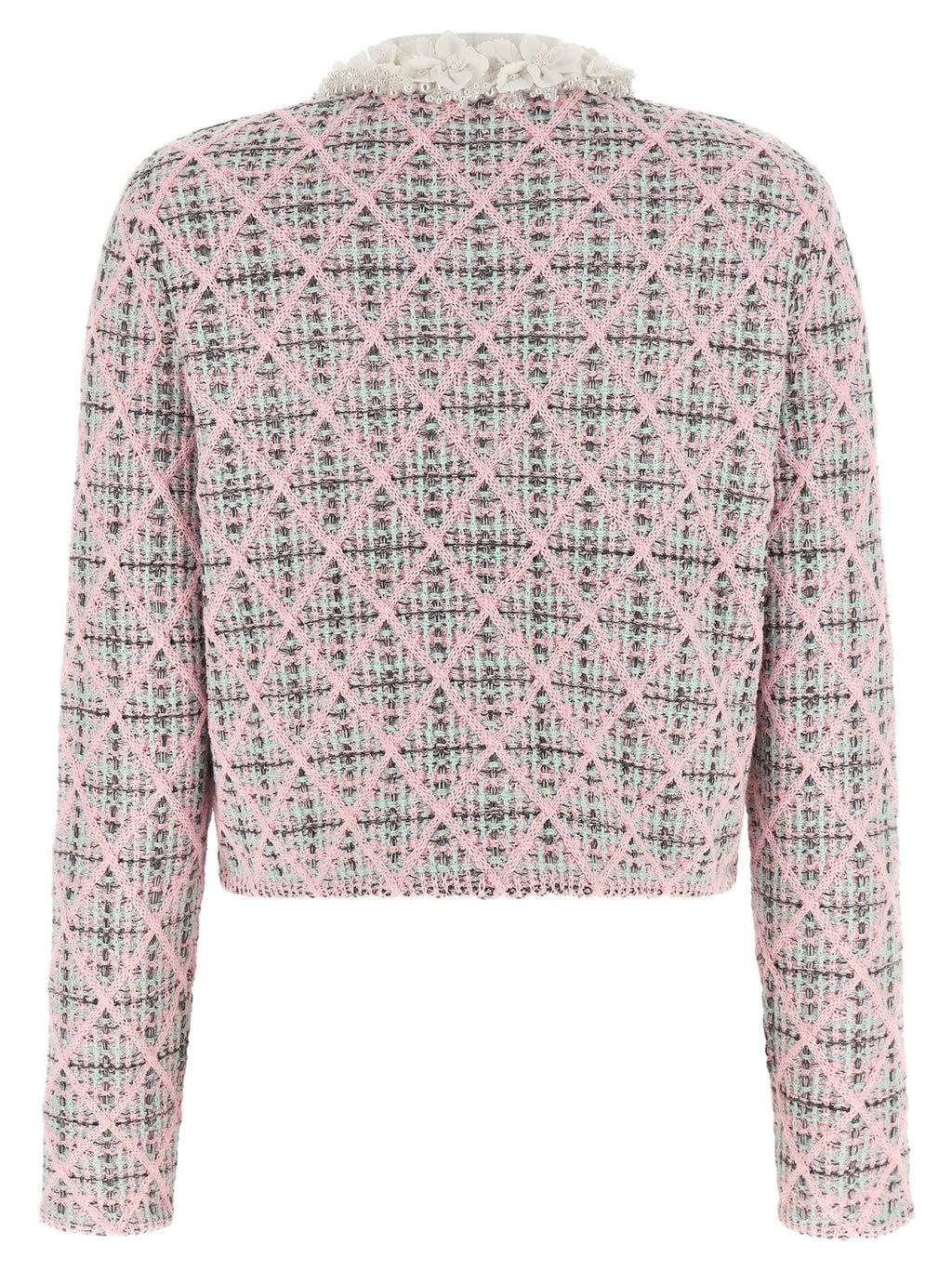 Self-Portrait Multicolor Cotton Cardigan