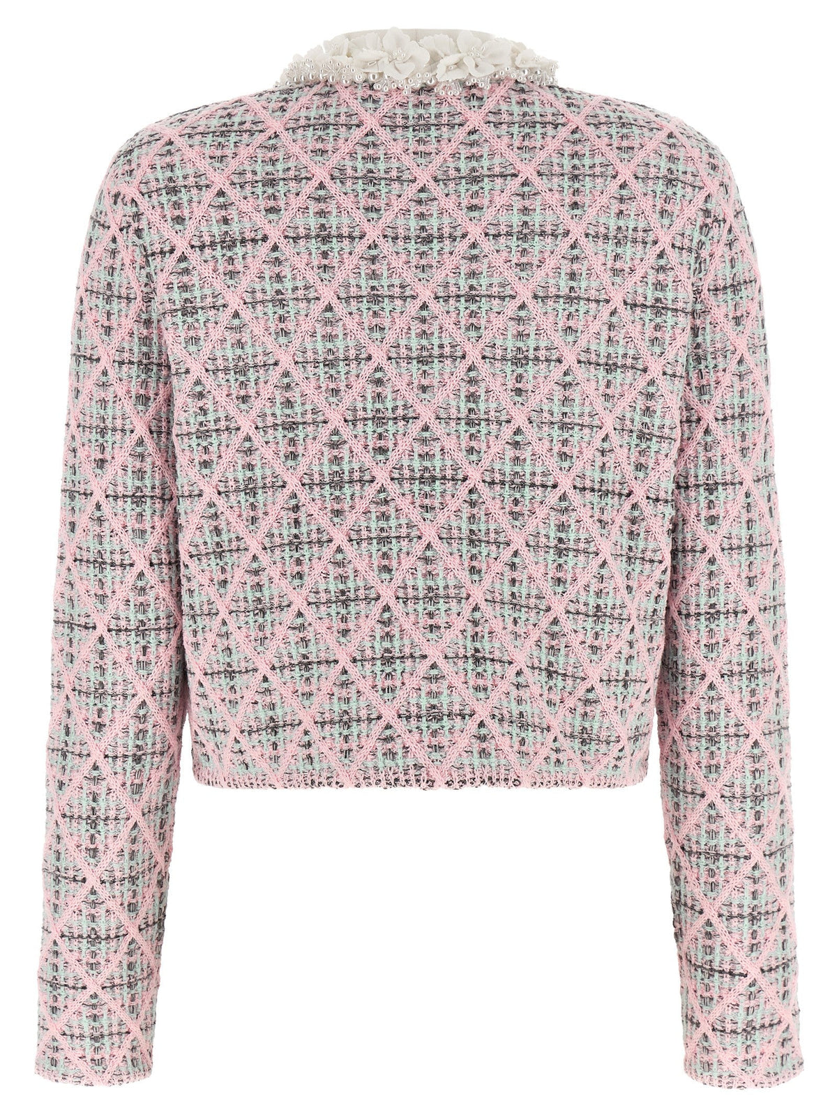 Self-Portrait Multicolor Cotton Cardigan