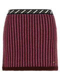 Versace Multicolor Virgin Wool Long Skirt