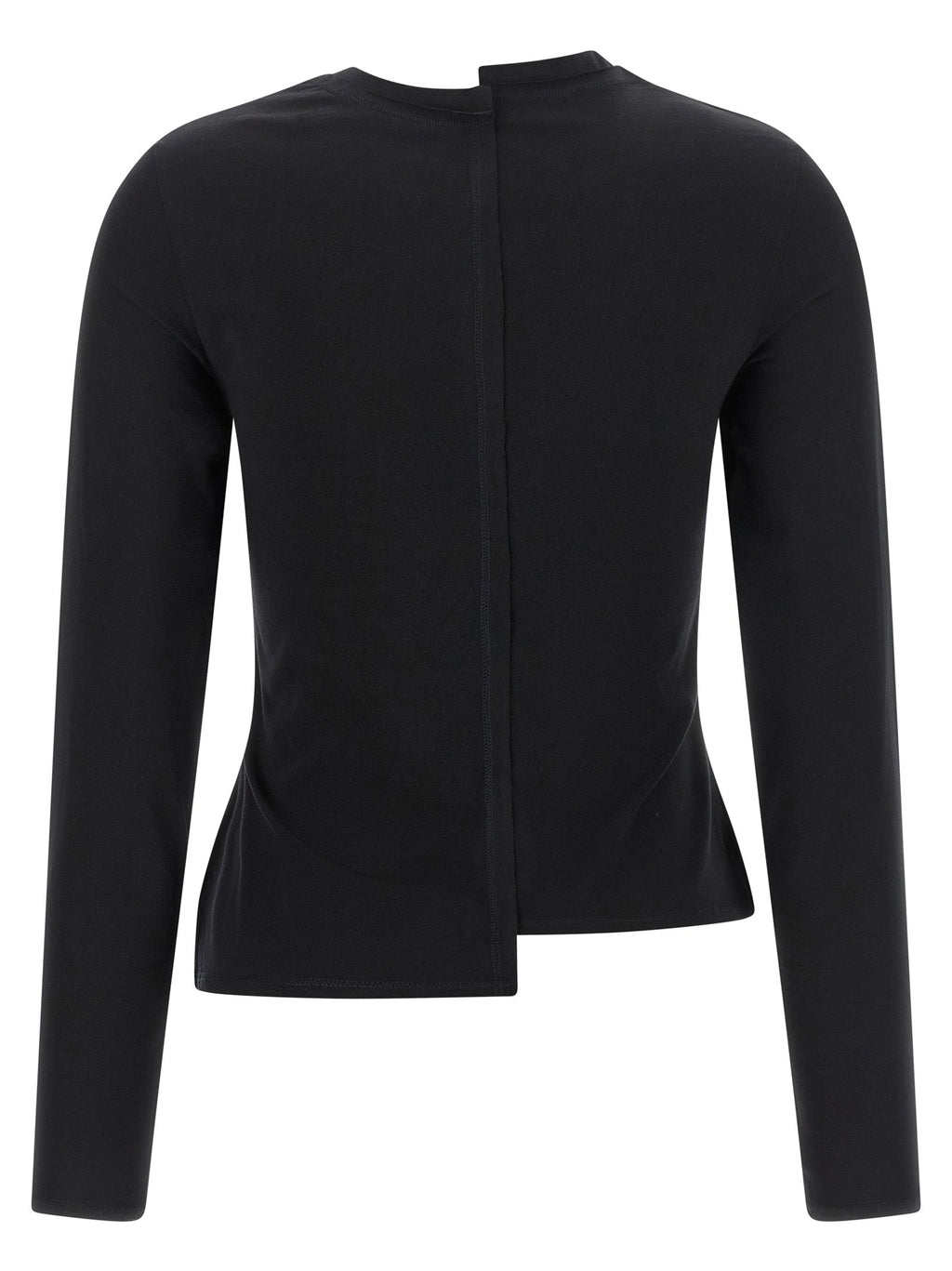 Y-3 Black Cotton Long Sleeve T-Shirt