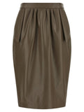 Stella McCartney Brown Polyester Midi Skirt