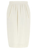Stella McCartney White Polyester Midi Skirt