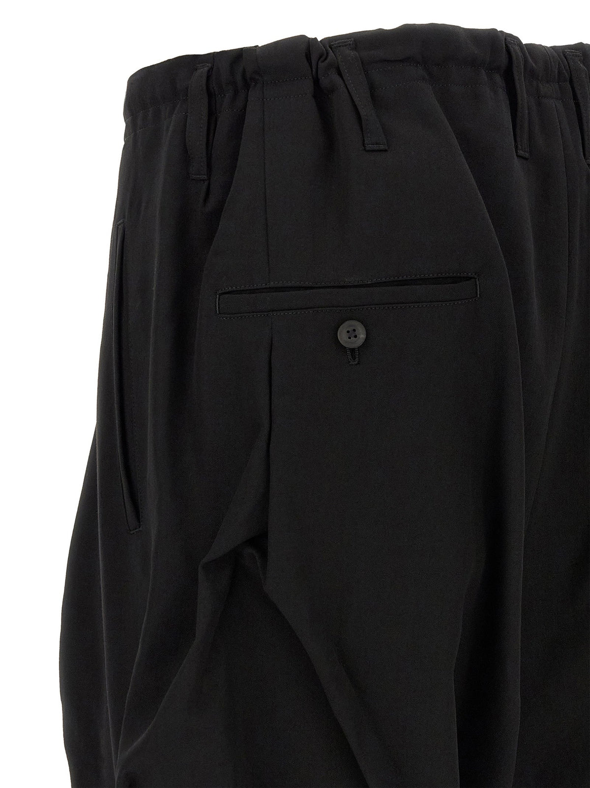 Yohji Yamamoto Black Wool Casual Pants